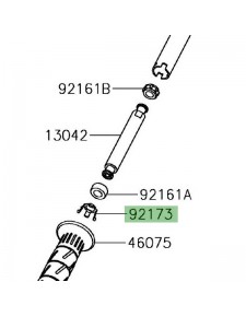 Agrafe embout de guidon Kawasaki 921731386 | Moto Shop 35