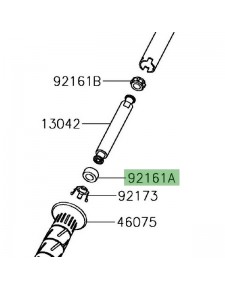 Amortisseur caoutchouc embout de guidon Kawasaki 921611850 | Moto Shop 35