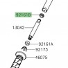 Amortisseur caoutchouc cannelé embout de guidon Kawasaki 921611930