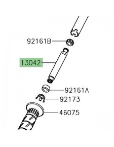 Masselotte intérieure de guidon Kawasaki 130420734 | Moto Shop 35