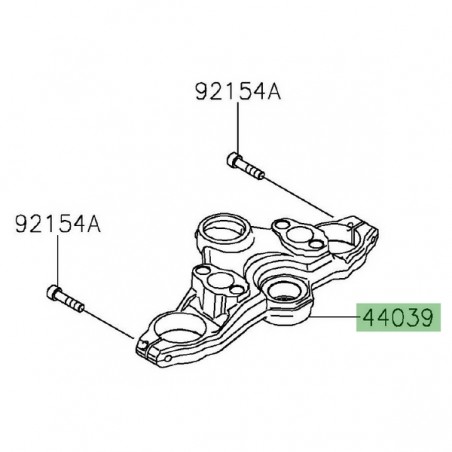 Té de fourche supérieur Kawasaki Versys 1000 (2019-2024) | Réf. 44039018418R