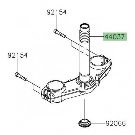Té de fourche inférieur Kawasaki Versys 1000 (2019-2024) | Réf. 44037018218R