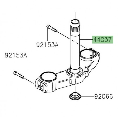 Té de fourche inférieur Kawasaki Versys 1000 SE (2019-2024) | Réf. 440370183