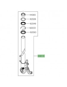 Tube de fourche gauche Kawasaki Versys 1000 SE (2019-2024) | Réf. 440130335