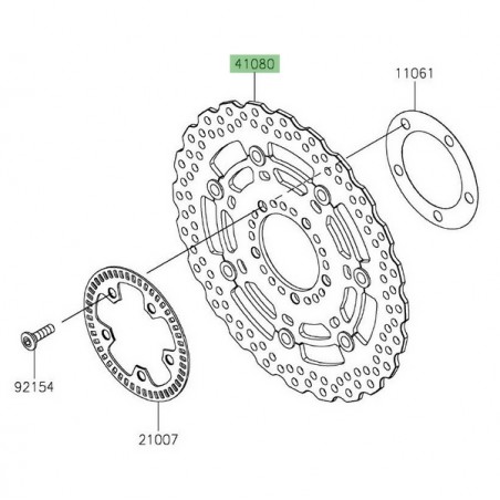 Disque de frein avant Kawasaki Versys 1000 (2019-2021) | Réf. 41080069711I