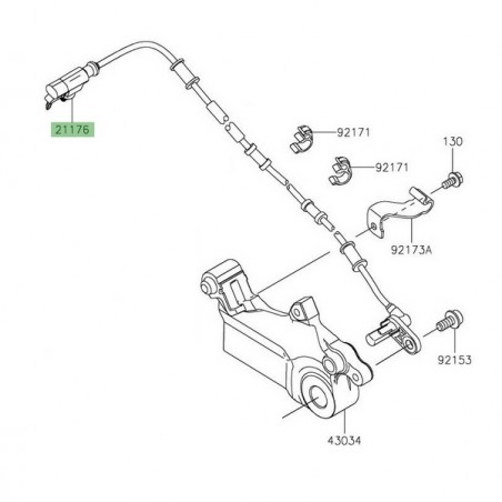 Câble ABS arrière Kawasaki Versys 1000 (2019-2024) | Réf. 211760881