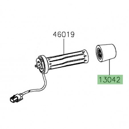 Embout de guidon Kawasaki Versys 1000 S/SE (2019-2024) | Réf. 130420785