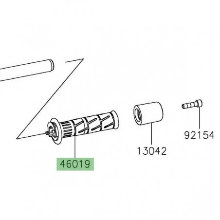 Poignée de gaz d'origine Kawasaki 460190080 | Moto Shop 35