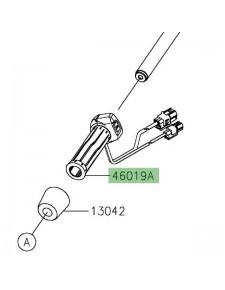 Poignée chauffante gauche Kawasaki Versys 1000 S/SE (2019-2024) | Réf. 460190090