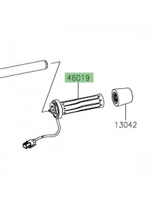 Poignée chauffante droite Kawasaki Versys 1000 S/SE (2019-2024) | Réf. 460190081