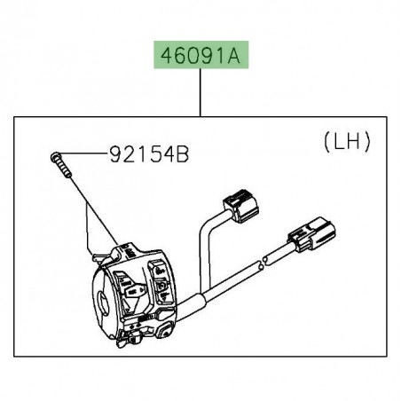 Commodo gauche Kawasaki Versys 1000 (2019-2024) | Réf. 460910530