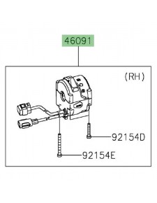 Commodo droit Kawasaki Versys 1000 (2019-2024) | Réf. 460910581