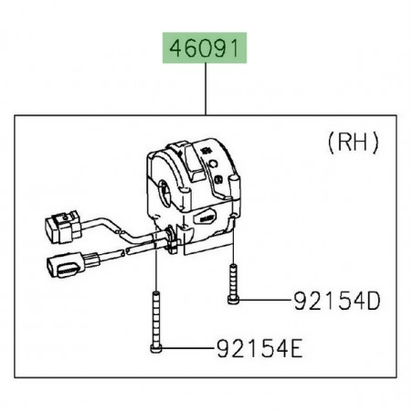 Commodo droit Kawasaki Versys 1000 (2019-2024) | Réf. 460910581