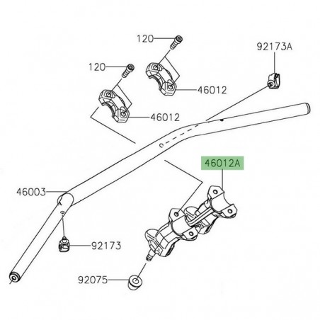 Pontet de guidon Kawasaki Versys 1000 (2019-2024) | Réf. 46012035418R