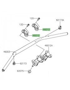 Pontet supérieur de guidon Kawasaki Versys 1000 (2019-2024) | Réf. 46012035318R