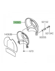 Cache carter de distribution conique chromé Kawasaki W800 (2020-2021) | Réf. 140931005