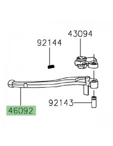Levier d'embrayage d'origine Kawasaki 460920575 | Moto Shop 35
