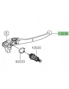 Levier de frein d'origine Kawasaki 132360814 | Moto Shop 35