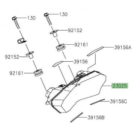 Feu arrière à Leds d'origine Kawasaki Versys 1000 (2019-2024) | Réf. 230250387