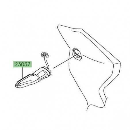 Clignotant avant gauche à Leds Kawasaki Versys 1000 (2019-2024) | Réf. 230370462