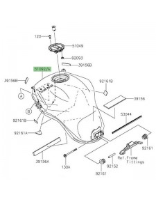 Réservoir d'essence peint Kawasaki Versys 1000 (2019-2024) | Moto Shop 35