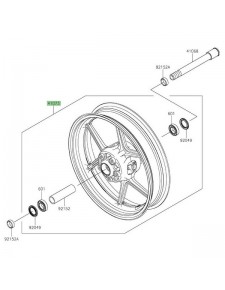 jante avant d'origine Kawasaki Versys 1000 (2019-2024) | Réf. 41073077918F