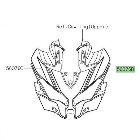 Autocollant décoratif gauche tête de fourche Kawasaki Versys 1000 SE/S (2021-2022) | Moto Shop 35