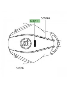 Autocollant 3D "SE" réservoir Kawasaki Versys 1000 SE (2021) |Réf. 560542435