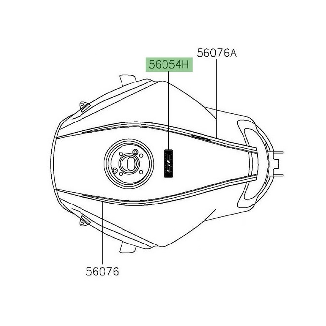 Autocollant 3D "SE" réservoir Kawasaki Versys 1000 SE (2021) |Réf. 560542435