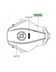 Liserè de réservoir droit Kawasaki Versys 1000 SE/S (2021) | Moto Shop 35