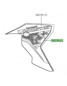 Autocollant décoratif écope de radiateur Kawasaki Versys 1000 S/SE (2021-2022) | Moto Shop 35