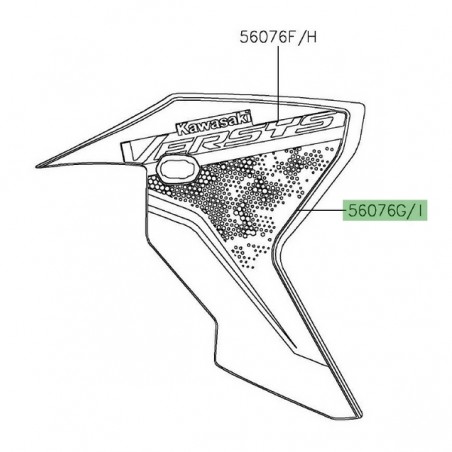 Autocollant décoratif écope de radiateur Kawasaki Versys 1000 S/SE (2021-2022) | Moto Shop 35