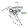 Autocollant décoratif écope de radiateur Kawasaki Versys 1000 S/SE (2021-2024)