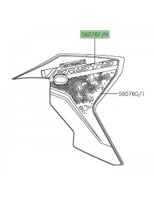 Autocollant "Kawasaki Versys" écope de radiateur Kawasaki Versys 1000 S/SE (2021-2022) | Moto Shop 35