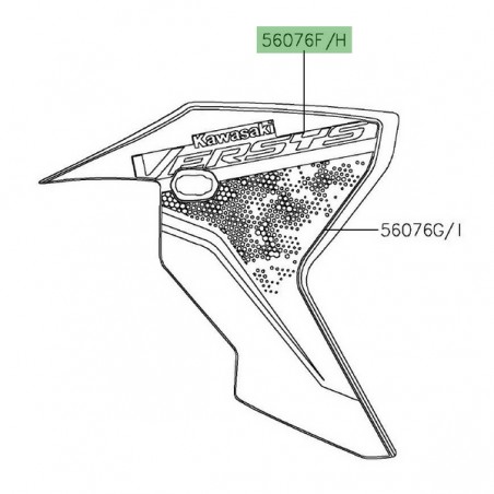 Autocollant "Kawasaki Versys" écope de radiateur Kawasaki Versys 1000 S/SE (2021-2022) | Moto Shop 35