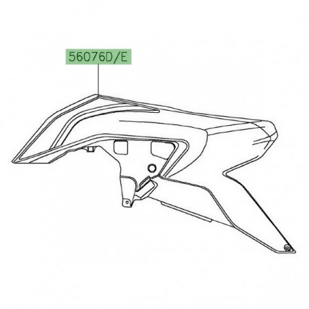 Autocollant décoratif flanc de réservoir Kawasaki Versys 1000 S et SE (2021-2022) | Moto Shop 35