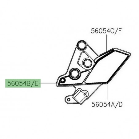 Autocollant avant platine repose-pieds Kawasaki Versys 1000 (2019-2024) | Moto Shop 35