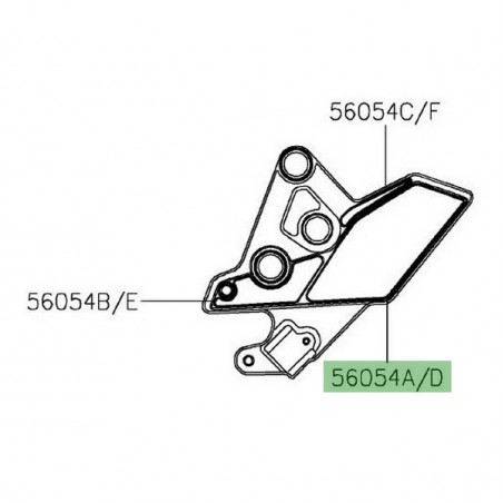 Autocollant arrière platine repose-pieds Kawasaki Versys 1000 (2019-2024) | Moto Shop 35