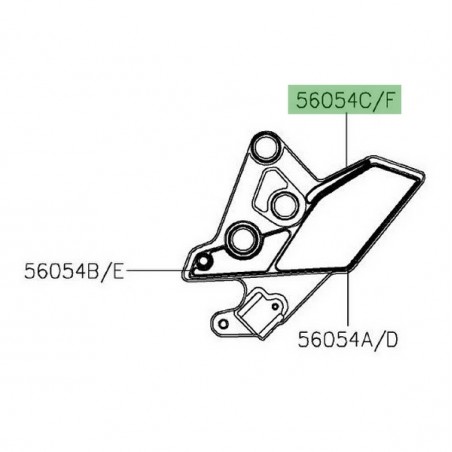 Autocollant supérieur platine repose-pieds Kawasaki Versys 1000 (2019-2024) | Moto Shop 35