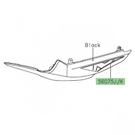 Autocollant coque arrière Kawasaki Ninja 650 orange (2019) | Moto Shop 35