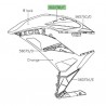 Autocollant supérieur flanc de carénage Kawasaki Ninja 650 orange (2019)