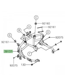 Support tête de fourche "araignée" Kawasaki Ninja 650 (2017-2019) |Réf. 391370667