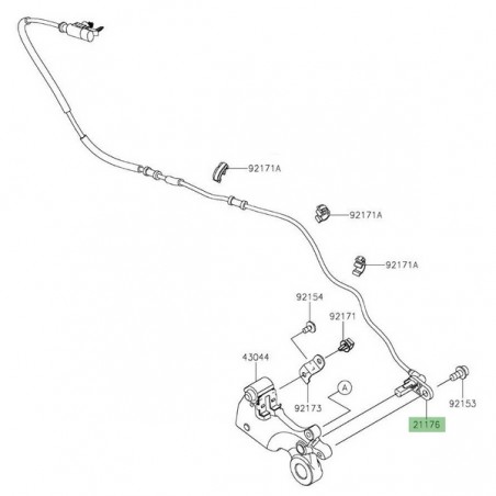 Câble ABS arrière Kawasaki Ninja 650 (2017-2019) | Réf. 211760828