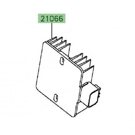Régulateur de tension d'origine Kawasaki 210660720 | Moto Shop 35