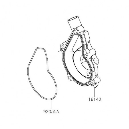 Carter pompe à eau Kawasaki 161420723 | Moto Shop 35