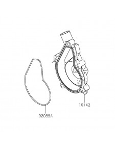 Carter de pompe à eau Kawasaki 160420741 | Moto Shop 35