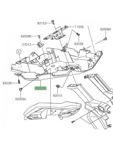 Passage de roue d'origine Kawasaki Versys 650 (2017-2024) | Réf. 350230416