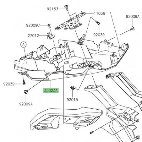 Passage de roue d'origine Kawasaki Versys 650 (2017-2024) | Réf. 350230416