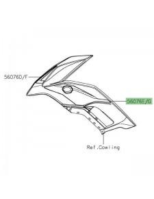 Autocollant inférieur flanc de carénage Kawasaki Versys 650 (2021) | Moto Shop 35