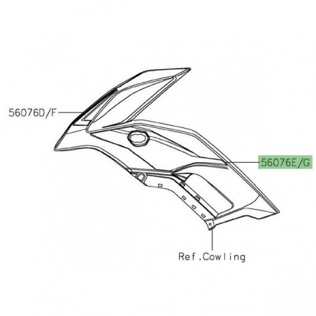 Autocollant inférieur flanc de carénage Kawasaki Versys 650 (2021) | Moto Shop 35